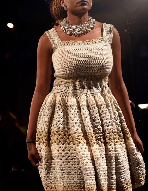 Badee Couture crochet design called Ella worn at Walk Fashion + Catwalk 2015.