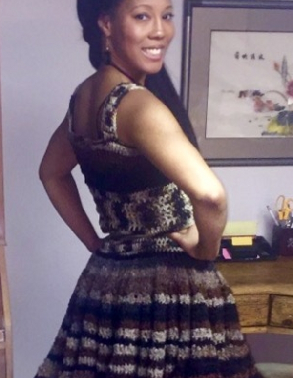 Badee Couture - Two-piece multicolor crop top and flared skirt called Twirl.